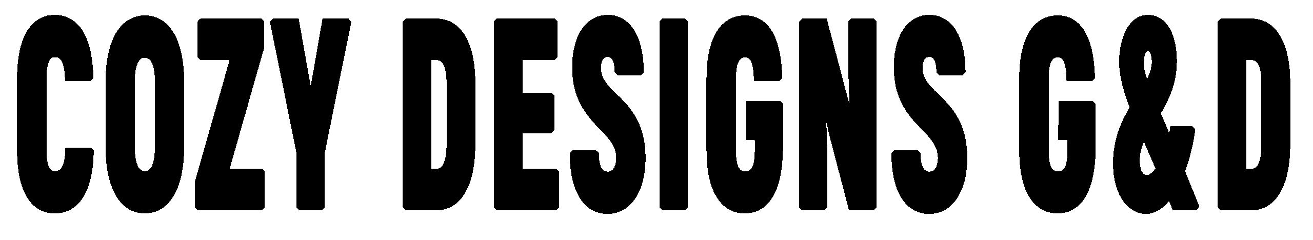 Logotipo horizontal cozy designs g&d